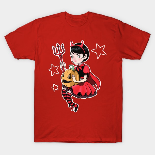 Little Devil Girl T-Shirt by SarahJoncas